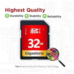 Gigastone 32GB SD Card UHS-I U1 Class 10 SDHC Memory Card